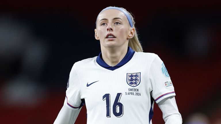 England's Chloe Kelly during a UEFA Women's Euro 2025 qualifying match against Sweden