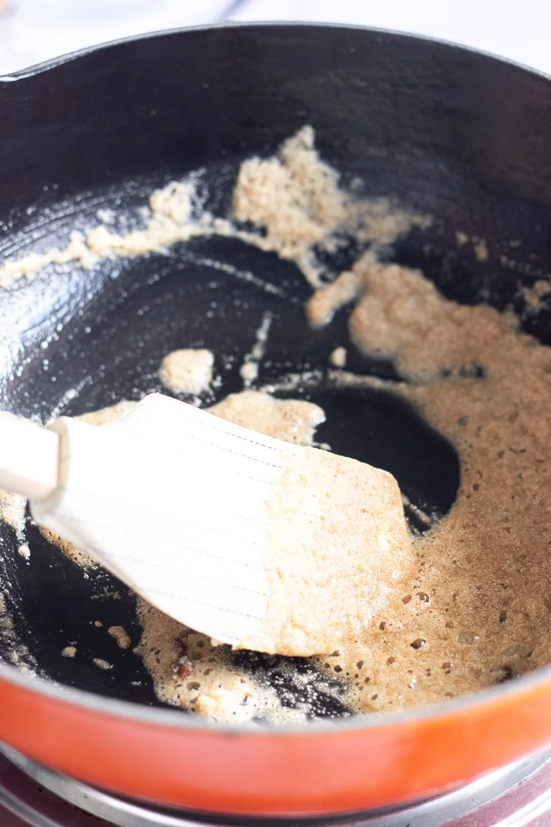 roasting sooji until it smells toasty and darkens a little.