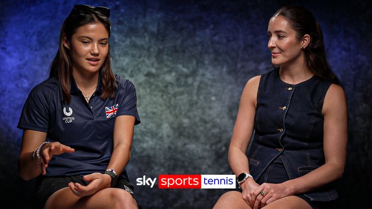Emma Raducanu talks to Laura Robson