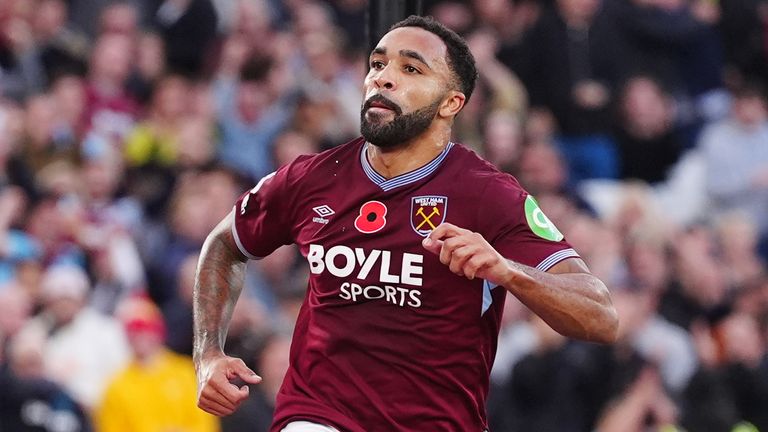 West Ham's Callum Wilson celebrates his opener