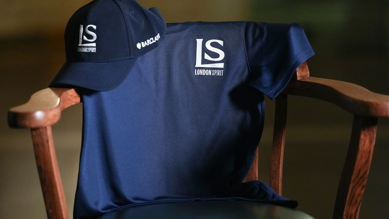 New-look London Spirit merchandise featuring the revised logo