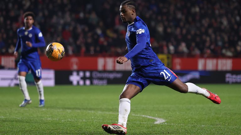 Jorrel Hato's suptuous volley in first-half stoppage time put Chelsea 1-0 up at Charlton