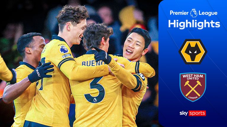 Highlights from the Premier League match between Wolves and West Ham.