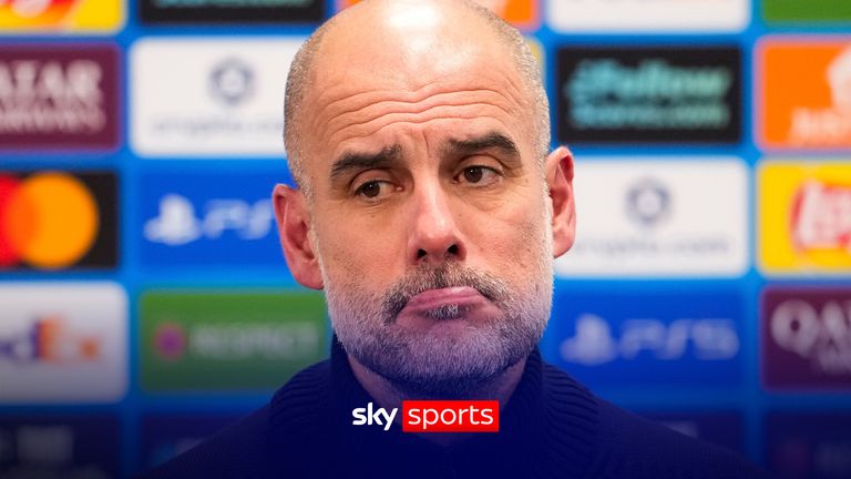 Manchester City coach Pep Guardiola attends a press conference after the Champions League soccer match between Bodo/Glimt and Manchester City in Bodo, Norway, Tuesday, Jan. 20, 2026.