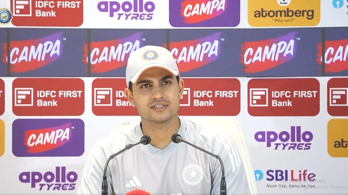 <div class="paragraphs"><p>پریس کانفرنس کے دوران ہندوستانی ٹیم کے کپتان شبھمن گل، (ویڈیو گریب)</p></div>