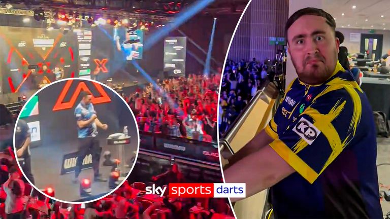 Wayne Mardle provides new angle of Luke Humphries 9-darter, as he watches with Luke Littler
