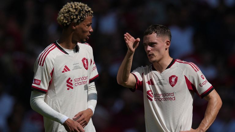 Hugo Ekitike and Florian Wirtz combined well during Liverpool's Community Shield loss to Crystal Palace