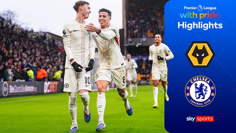 Highlights from the Premier League match between Wolves and Chelsea.