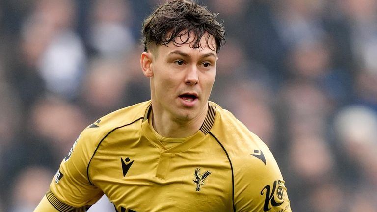 Jorgen Strand Larsen in action for Crystal Palace at Brighton