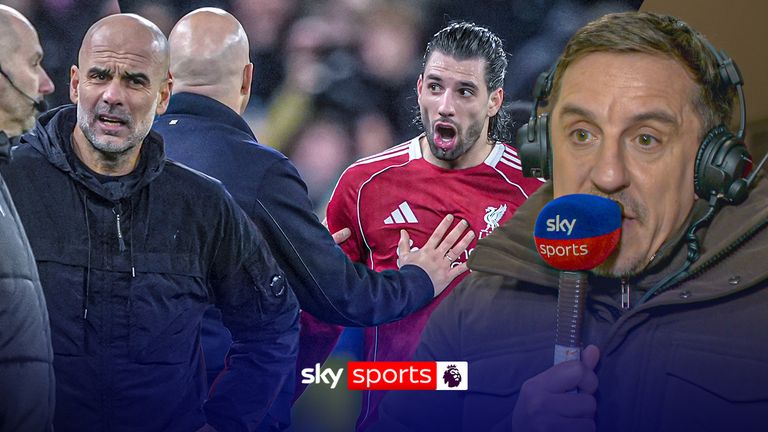 Neville speaks on the end of the match.