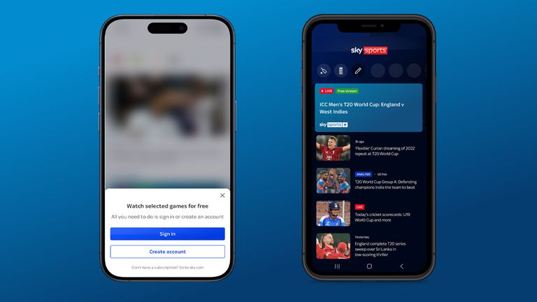Simply tap the tile in and sign in - or create a free account if you need one