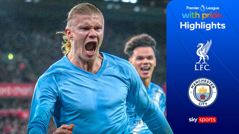 Highlights from the Premier League match between Liverpool and Manchester City.