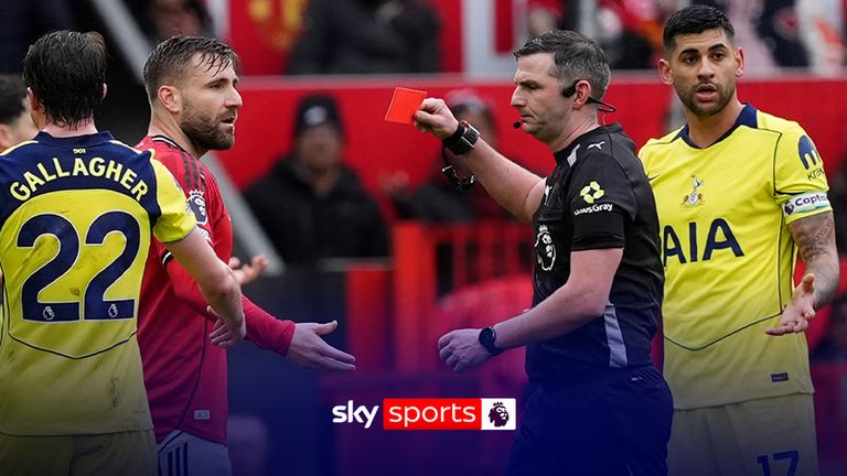 Romero sent off for challenge on Casemiro