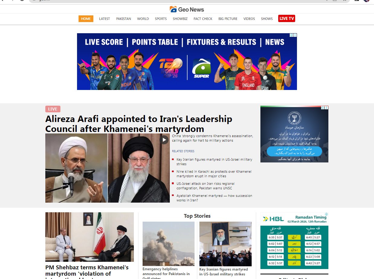 Pakistan Faces Suspected Pro Mossad Google Ad Campaign Satellite Broadcast Disruptions 