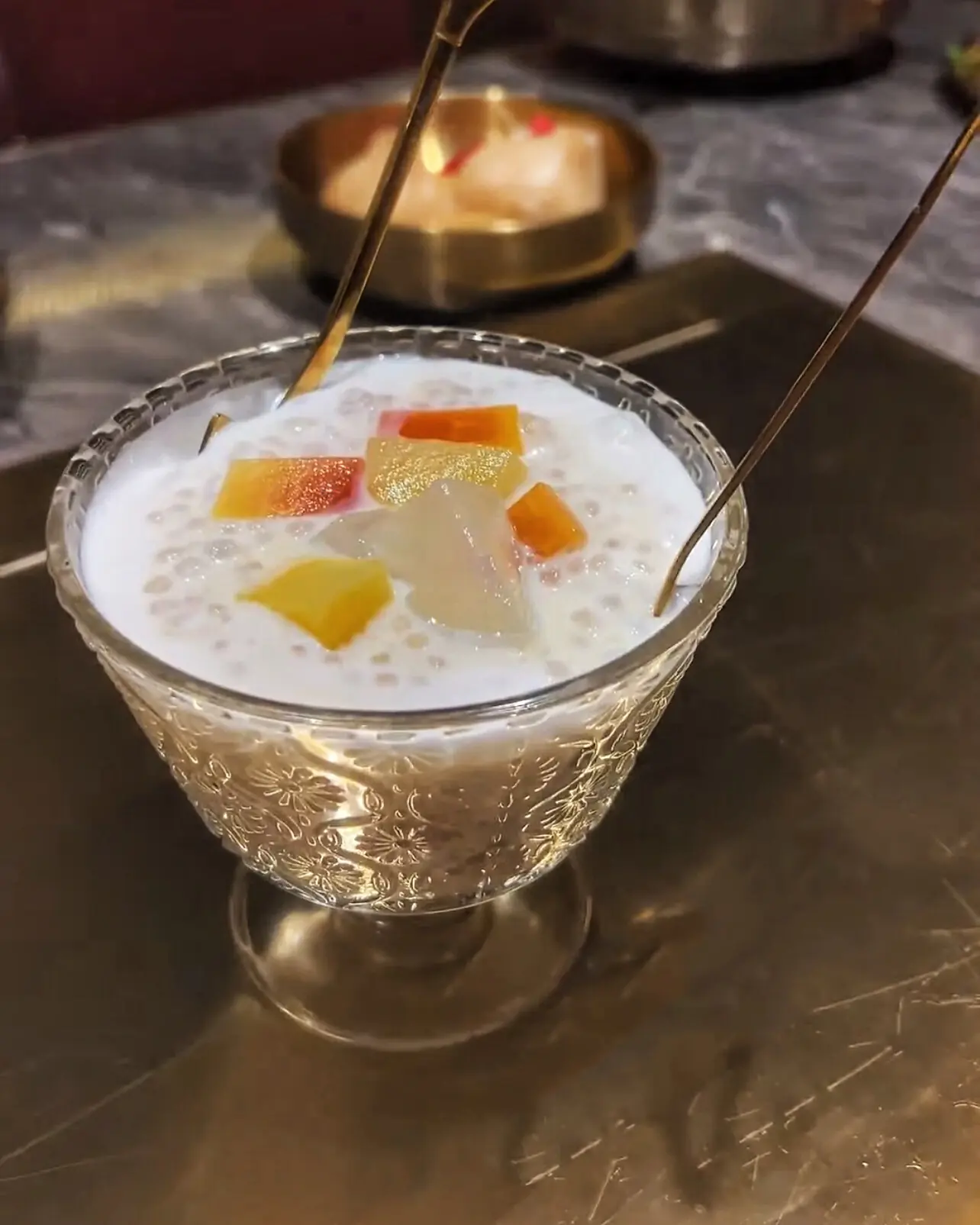 Fruit and sago pudding at KaoRou