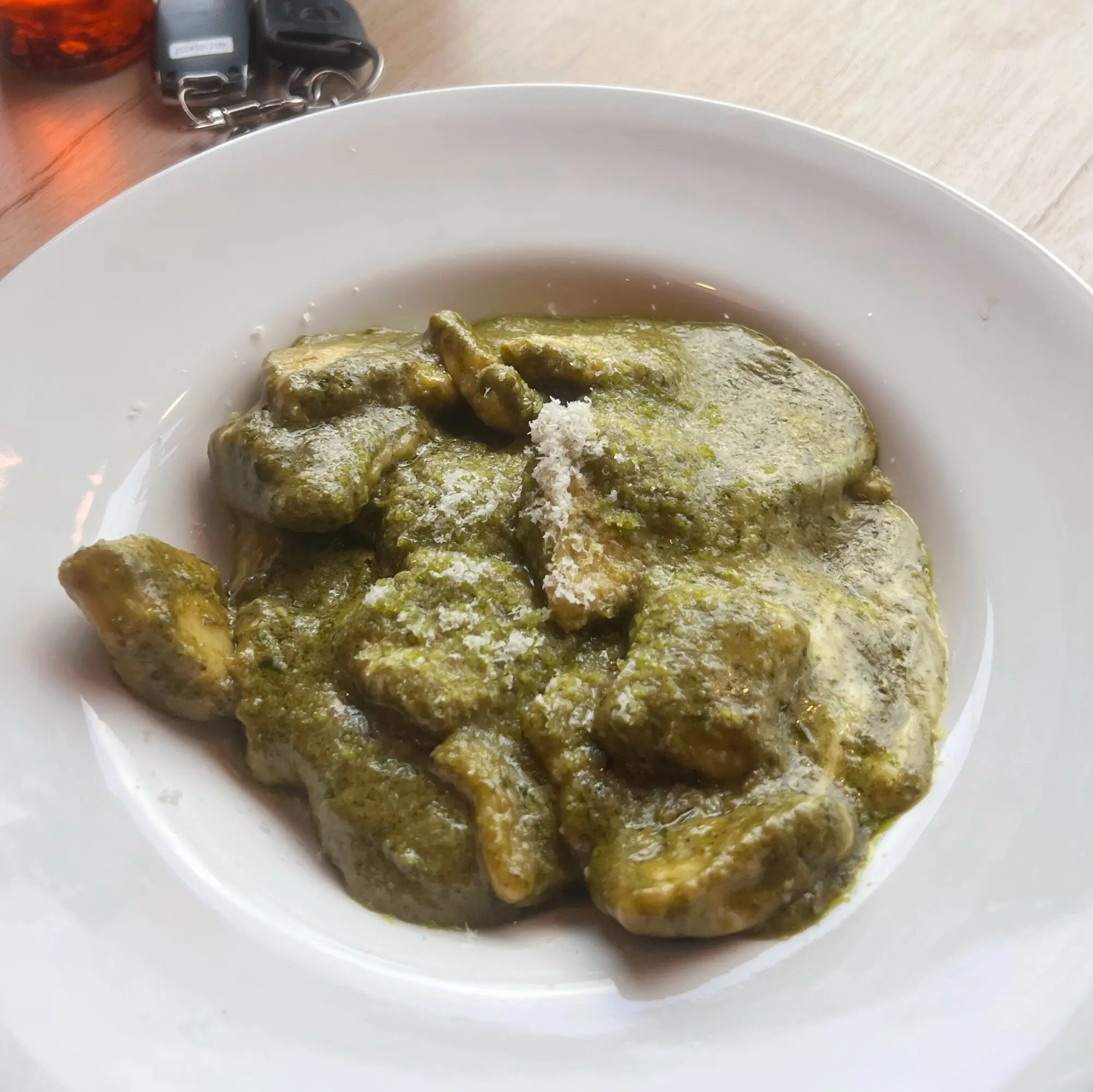 The pesto gnocchi