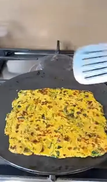 A paratha made from moringa leaves