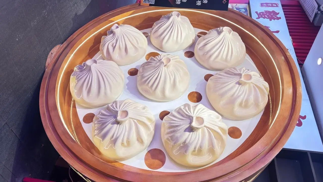 Piping hot xiao long bao.